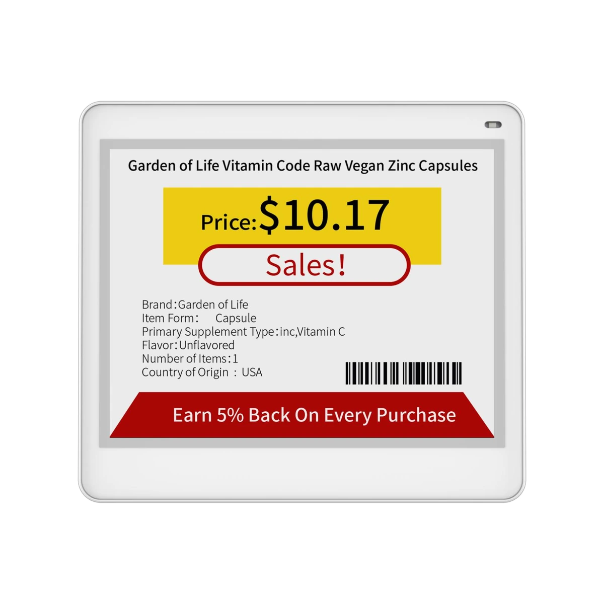 Lumitag DS042Q electronic shelf label