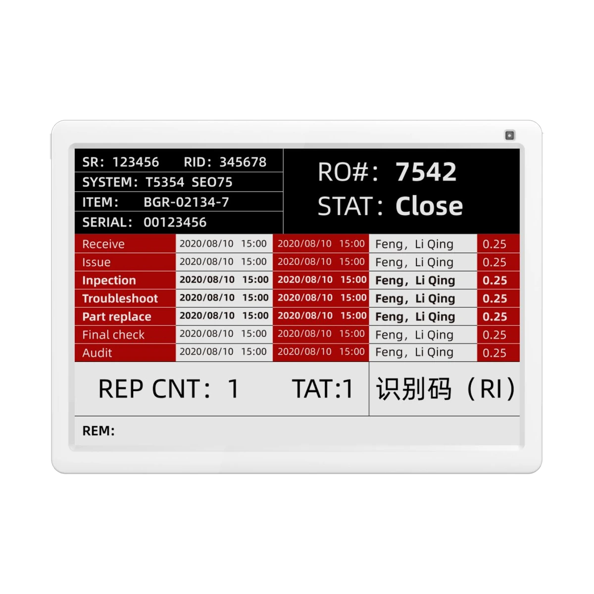 Lumitag STag116 electronic shelf label